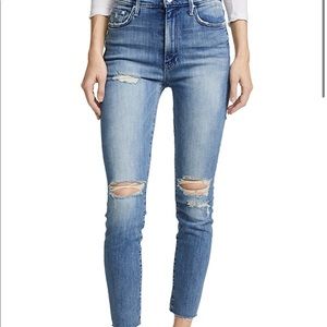 MOTHER THE SWOONER ANKLE FRAY JEAN